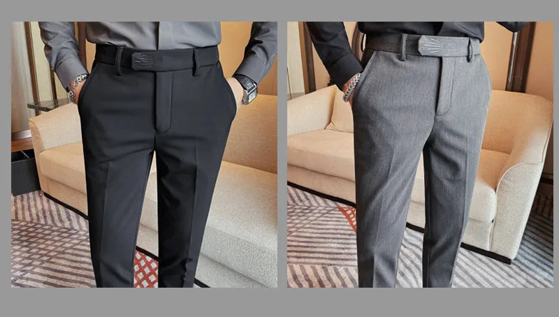 New Solid Color Slim Fit Business Casual Versatile Pants