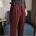 Luxury Men's Slim High-Rise Formal Pants