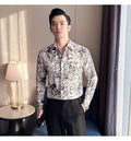 Men's New Arrival Retro Print Long Sleeved Shirt