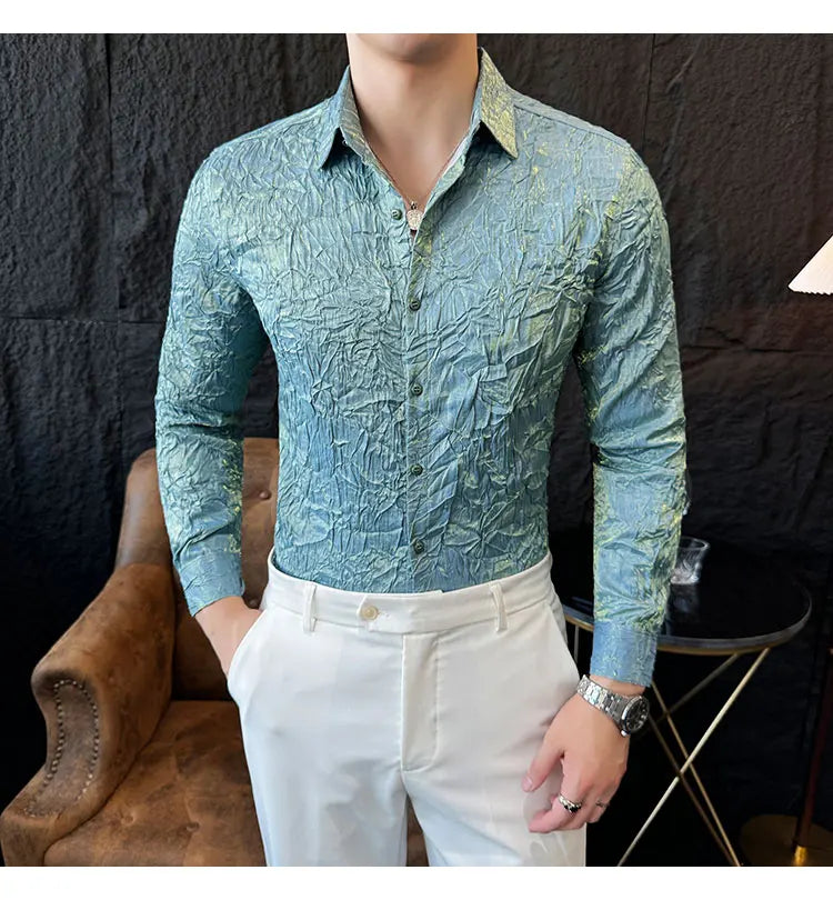 Elegant Slim Fit  Social Shirt For Men Clothing