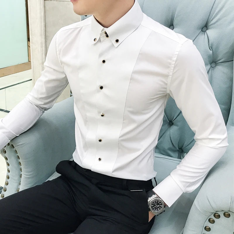 Classy Party Wear Men Long Sleeve Shirt