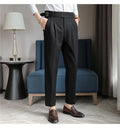 Luxury Men's Slim High-Rise Formal Pants