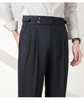 High Quality Men High Waist Suit Pants