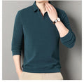 V-neck sweater men's business casual stretchable, warm autumn new pullover knitwear.