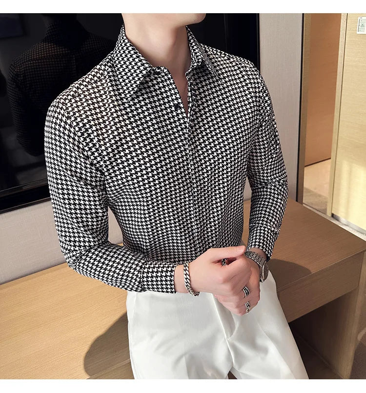 High Quality Vintage  Non Iron Long Sleeve  Shirts For Men