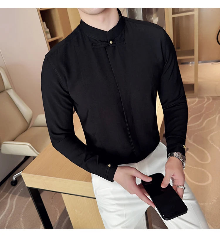 Men's Long-sleeve shirt superb looking design for  office wear