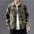 Men's Green Camouflage Denim Jackets New Casual Comfortable