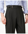 High Quality Men High Waist Suit Pants