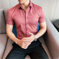 High Quality Men Business Casual Short Sleeved Shirt