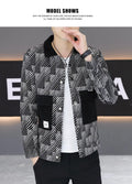 Spring Autumn  Jacket for Men Fashion Striped Casual Business Windproof Jacket