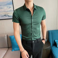 High Quality Men Business Casual Short Sleeved Shirt