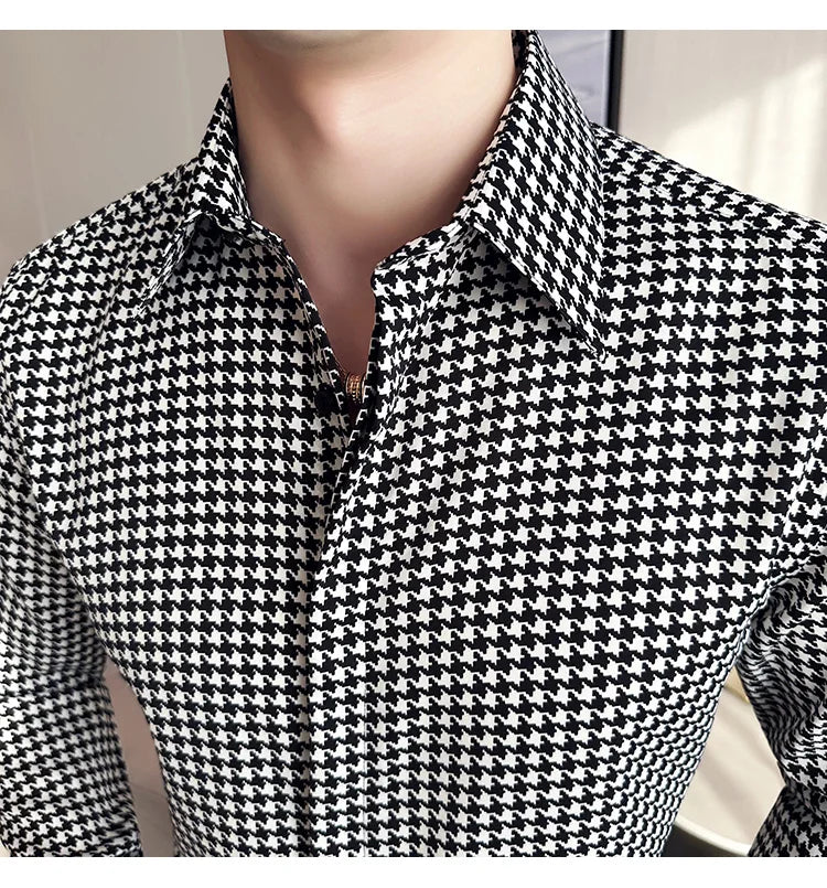 High Quality Vintage  Non Iron Long Sleeve  Shirts For Men