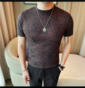 Leopard Pattern T Shirt For Men Summer Short Sleeve