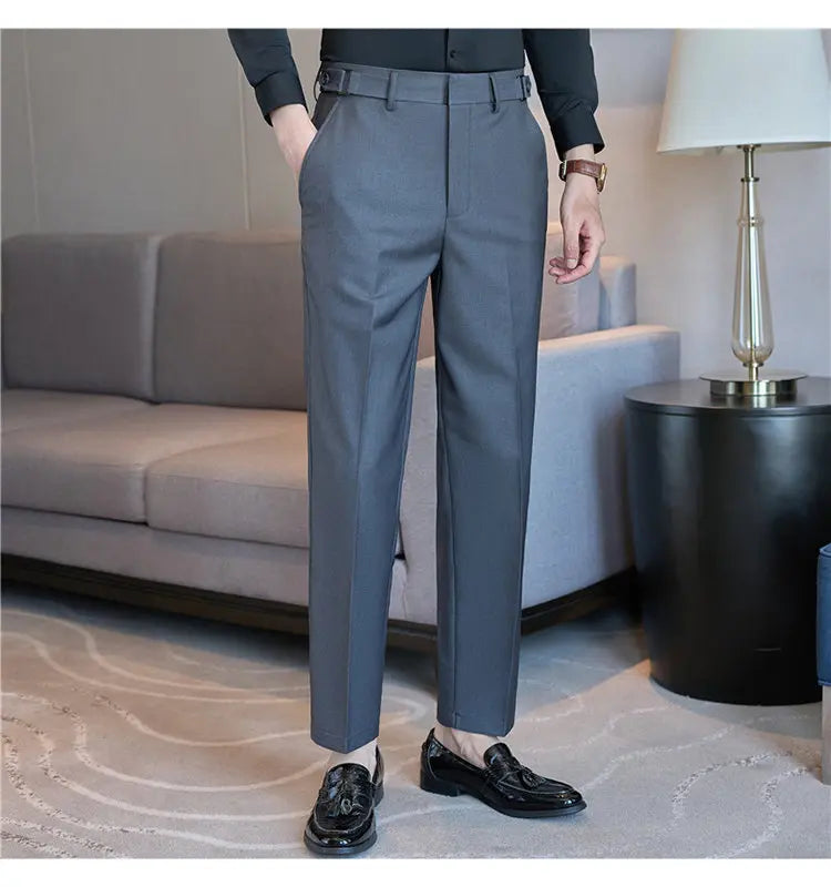 Men's  Premium Business  style Dress Pants with Flowing Light Texture