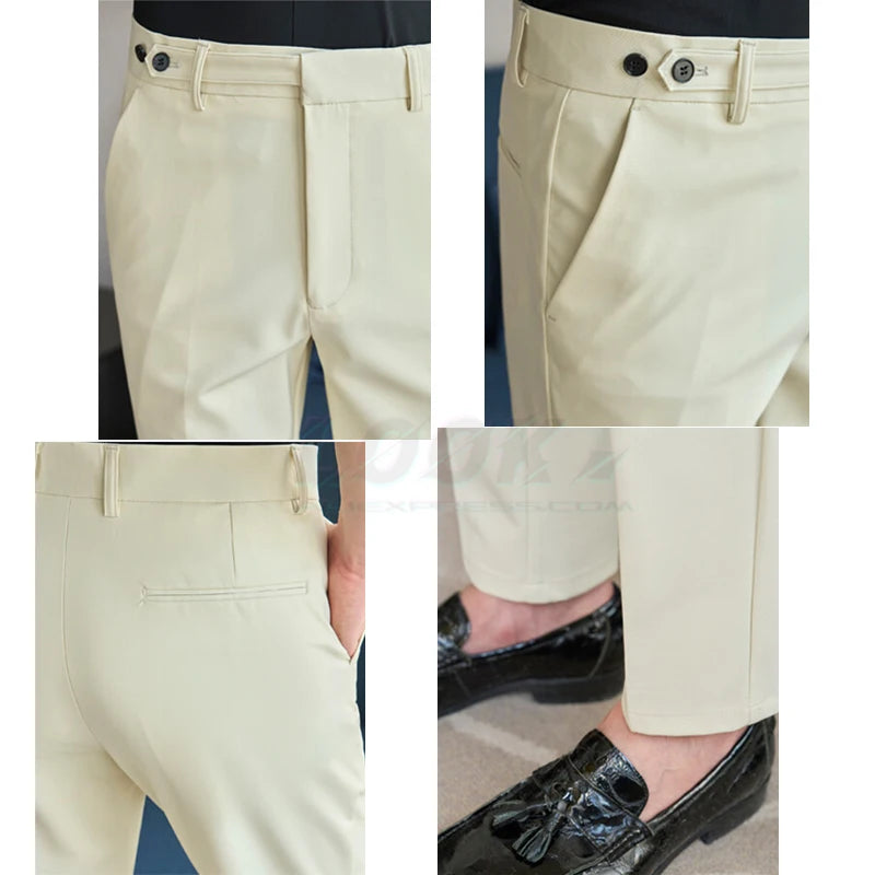 Men's Elegant Casual Business Slim-fit Dress Pants.