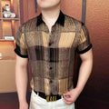 Men's Slim Fit Handsome Business Casual  Short Sleeve Shirt