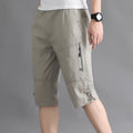 Men's  High Waisted Solid Color Pockets Zipper Cargo Pants