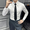 Men 's casual business office long sleeved shirt
