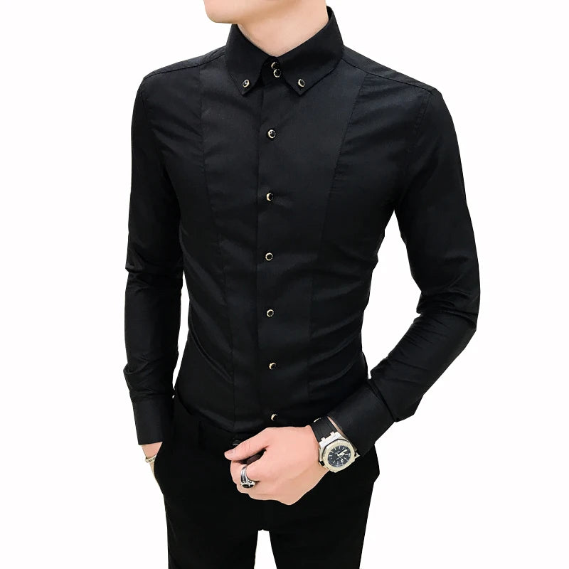 Classy Party Wear Men Long Sleeve Shirt