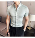 High Quality Men Business Casual Short Sleeved Shirt