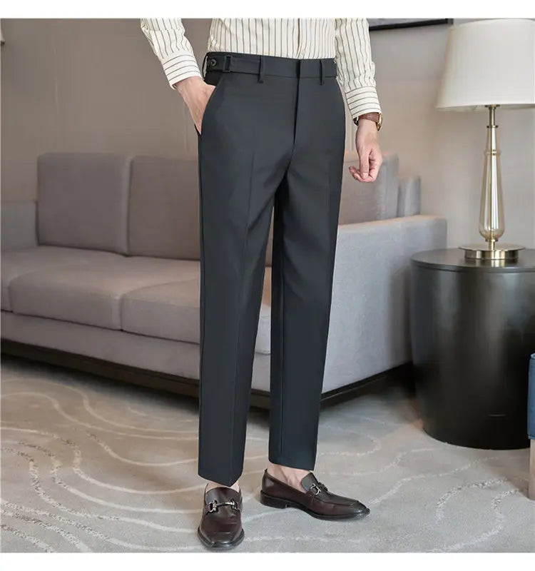 Men's  Premium Business  style Dress Pants with Flowing Light Texture