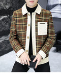 Unique Men's Autumn Plaid Jacket