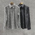 Men's Long-sleeved Floral  Shirt with High-quality