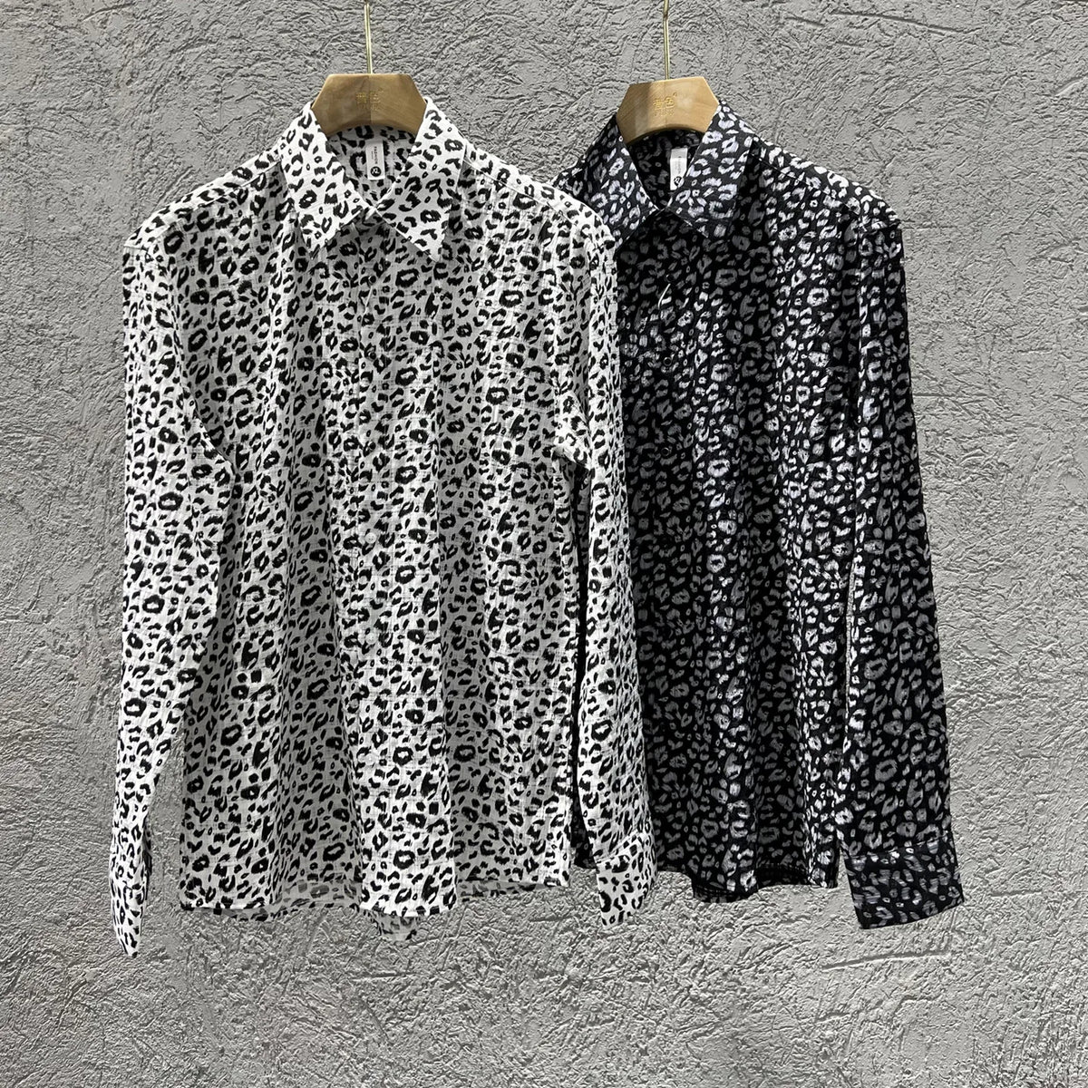 Men's Long-sleeved Floral  Shirt with High-quality