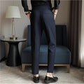 Luxury Men's Slim High-Rise Formal Pants