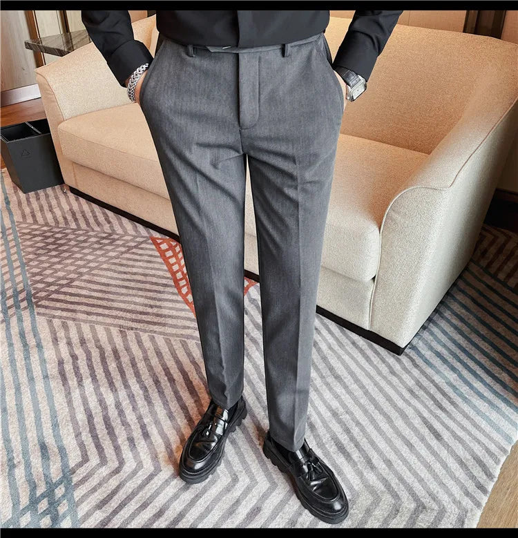 New Solid Color Slim Fit Business Casual Versatile Pants