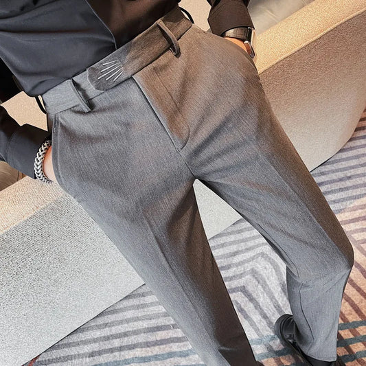 New Solid Color Slim Fit Business Casual Versatile Pants