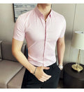 High Quality Men Business Casual Short Sleeved Shirt
