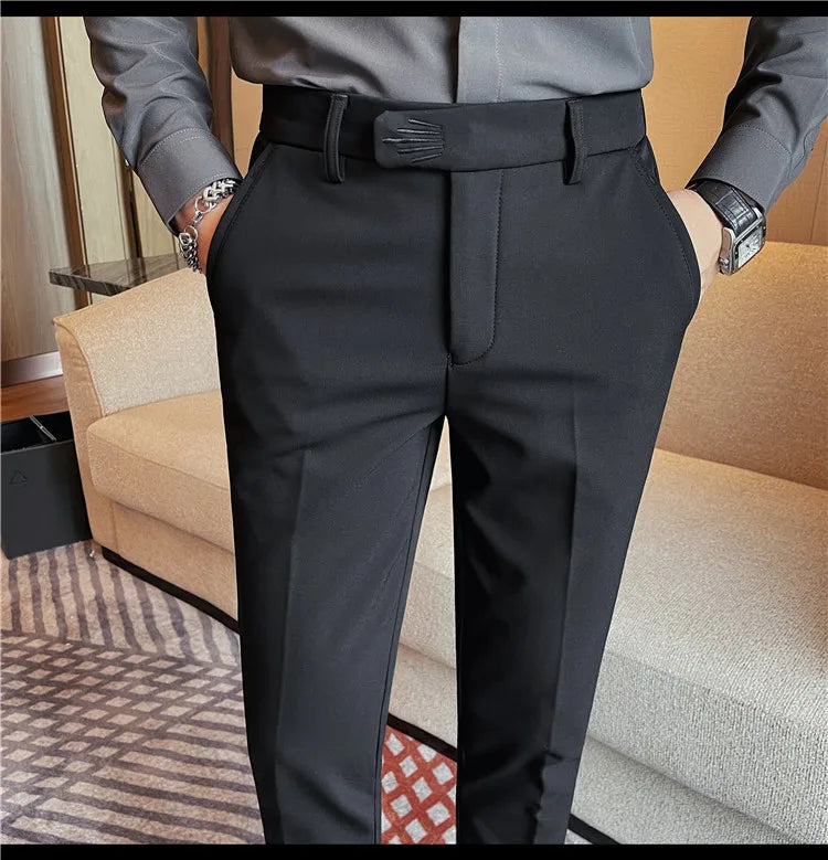 New Solid Color Slim Fit Business Casual Versatile Pants