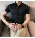 Latest 2025  Men's  Short Sleeved Casual Business shirt
