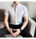 High Quality Men Business Casual Short Sleeved Shirt