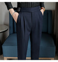 Luxury Men's Slim High-Rise Formal Pants