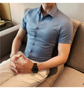 Latest 2025  Men's  Short Sleeved Casual Business shirt