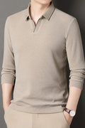 V-neck sweater men's business casual stretchable, warm autumn new pullover knitwear.