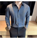 Men's Long Sleeved Casual Versatile Shirt British Style