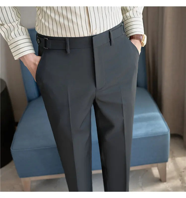 Men's  Premium Business  style Dress Pants with Flowing Light Texture