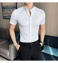 High Quality Men Business Casual Short Sleeved Shirt