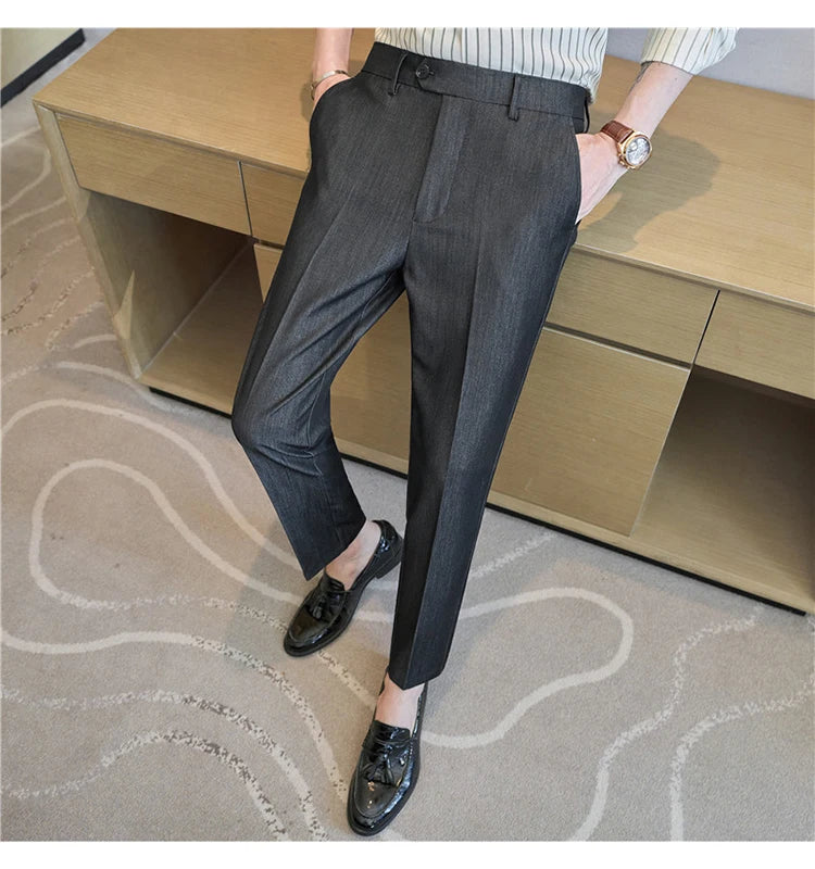 Men High-quality Slim Fit Business Office Social Pants