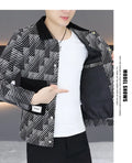 Spring Autumn  Jacket for Men Fashion Striped Casual Business Windproof Jacket