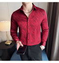 High Quality Men's Summer Long Sleeve Business  Shirt