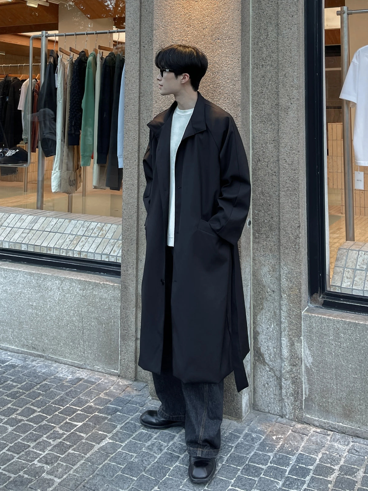 New Men's Mid-length Windbreaker Collar Lengthened Over The Knee. High-quality Men's Windproof Jacket up to 5 XL