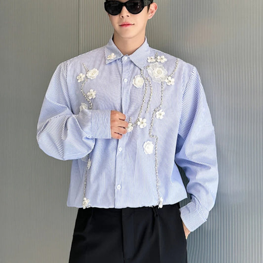 Men's Handmade Floral High  End  Party shirt