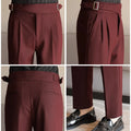 Luxury Men's Slim High-Rise Formal Pants