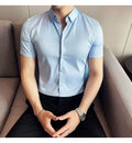 High Quality Men Business Casual Short Sleeved Shirt