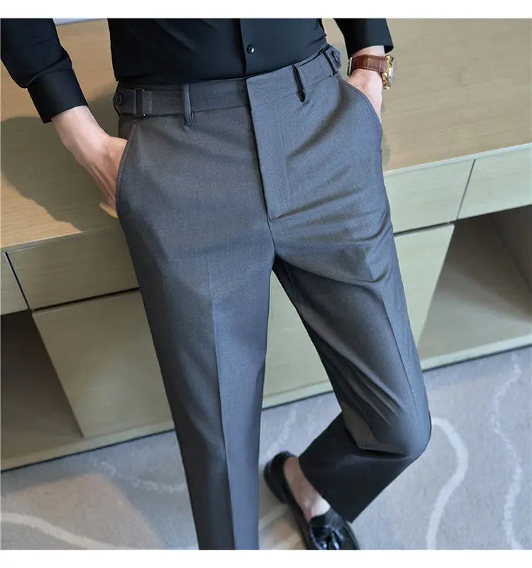 Men's  Premium Business  style Dress Pants with Flowing Light Texture