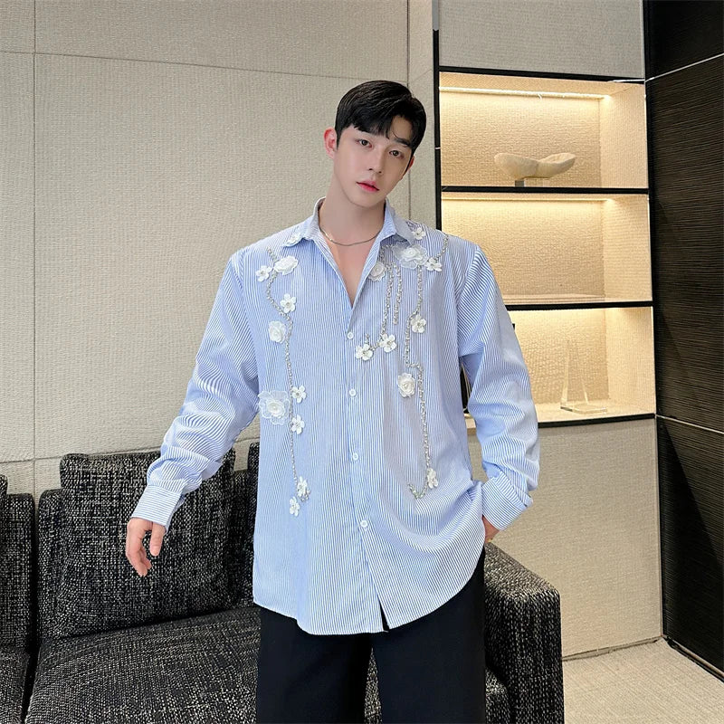 Men's Handmade Floral High  End  Party shirt